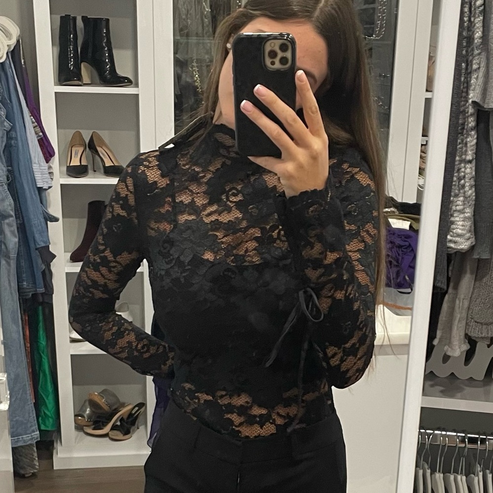 Lace black shirt